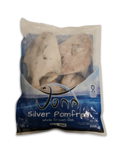 Jona Silver Pomfret WR 250-300g IQF 10 x 1 kg 20% -CN